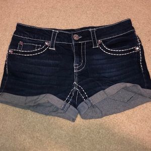 Dark blue jean shorts